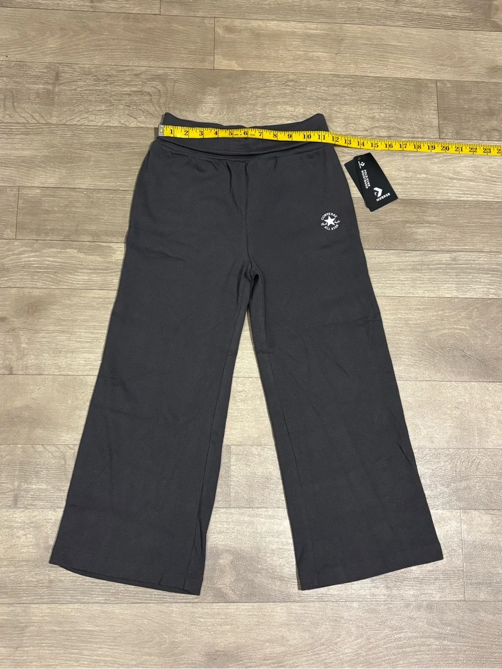 Converse Women's Charcoal Wide-Leg Sweatpants with Logo